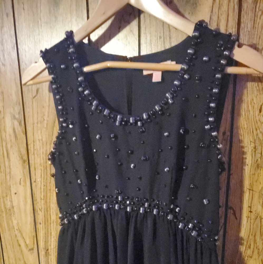 TED BAKER LONDON Black Beaded Davini Party Dress - Size 1 (US Size 4) - Picture 4 of 8